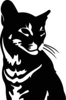 Africanwildcat black silhouette vector