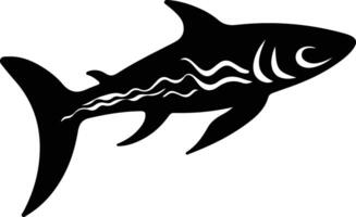 Dinichthys black silhouette vector