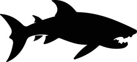 cookiecutter shark black silhouette vector