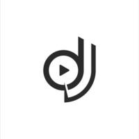 DJ y jd letra logo diseño .dj,jd inicial establecido alfabeto icono logo diseño vector