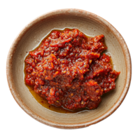 ai généré assiette de sambal png isolé sur transparent Contexte