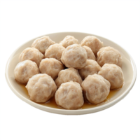 AI generated Plate of Bakso png isolated on transparent background