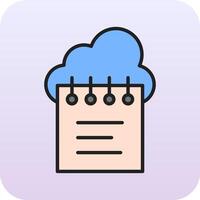 Cloud Data Vecto Icon vector