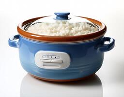 AI generated A rice cooker that has a beautiful view of cooking rice photo