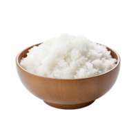 AI generated Fresh wite rice bowl png isolated on transparent background