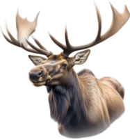 AI generated Moose, Close-up colored-pencil sketch of Moose, Alces alces. png