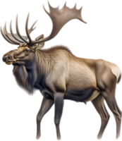 AI generated Moose, Close-up colored-pencil sketch of Moose, Alces alces. png