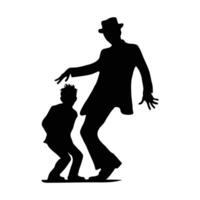 A silhouette vector image of a prank or a joke related to April Fools.