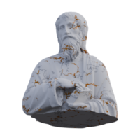 uma santo com uma estátua de livro, 3d renderiza, isolado, perfeito para seu Projeto png