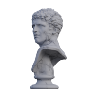 huvud av en man staty, 3d återger, isolerat, perfekt för din design png