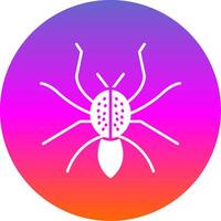 Spider Glyph Gradient Circle Icon vector