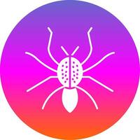 Spider Glyph Gradient Circle Icon vector