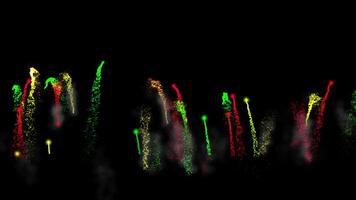 Filaments with confetti in Juneteenth colors video