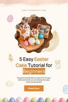 Easter Cake Recipe Pinterest Graphic template