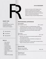 Minimalist UI/UX Designer Resume Template