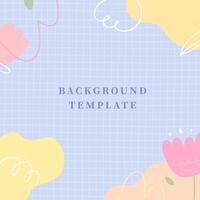 Abstract Simple geometric color block flower line grid texture.social media and calendar banner. vector