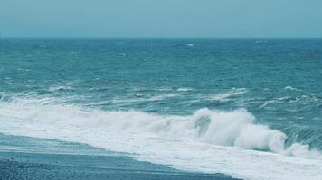 Powerful Stormy Sea Waves. Ocean Waves During A Storm. Big Ocean Wave Breaks. Waves Crushing Coast. video