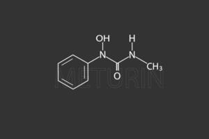 meturin molecular skeletal chemical formula vector