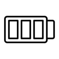 A outline design, icon of battery vector