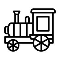 Locomotive train engine icon design linear vector