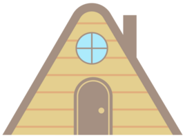 Little town home sweet home hand drawn building architecture collection set cute house png