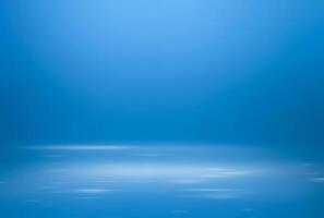 blue gradient abstract background of empty blue room in 3d background with spotlight on stage. photo