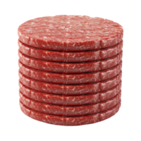 AI generated 3D Rendering of a Beef Meat Petties on Transparent Background - Ai Generated png