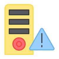 A flat design, icon of server error vector