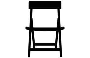 plegable silla silueta, plegable silla vector ilustración.sillas vector silueta
