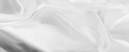 Luxurious White Silk Fabric Lines, Textured Background Elegance photo