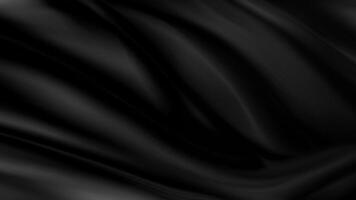 Luxurious Black Fabric Background with Copy Space photo