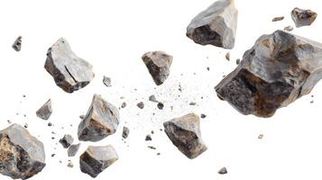 AI generated Frozen in Time Suspended Rocks in Motion photo