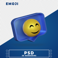 emoticon 3d rendering psd