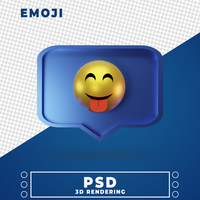 émoticône 3d le rendu psd