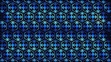 Glowing looping neon effect pattern abstract background, black background. video