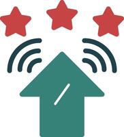 Elevate Echo Glyph Multi Color Icon vector