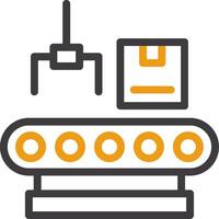 Production Line Two Color Icon vector