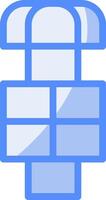 Hopscotch Line Filled Blue Icon vector