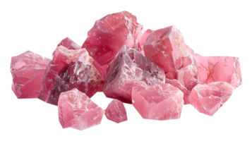 AI generated Pink color stone on a transparent background. Stone png