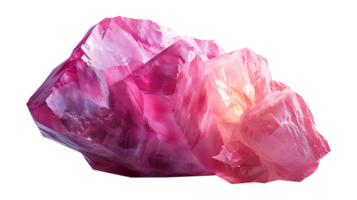 AI generated Pink color stone on a transparent background. Stone png