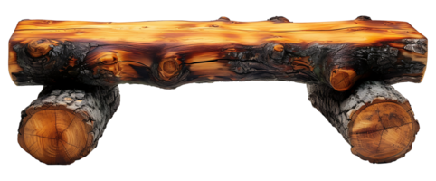 AI generated Wooden bench on a transparent background png