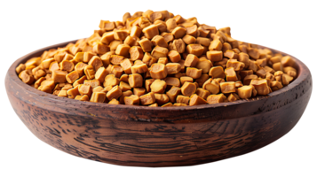 AI generated Fenugreek seeds in a bowl on a transparent background png