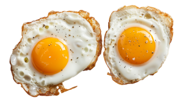 AI generated Fried eggs on a transparent background. Eggs png