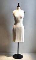 AI generated mini dress with low neckline on a mannequin. ai generative photo