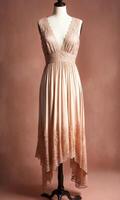 AI generated mini dress with low neckline on a mannequin. ai generative photo