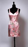 AI generated mini dress with low neckline on a mannequin. ai generative photo