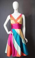 AI generated mini dress with low neckline on a mannequin. ai generative photo