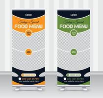 Today's special food menu and restaurant roll up banner x or roll up banner design template vector