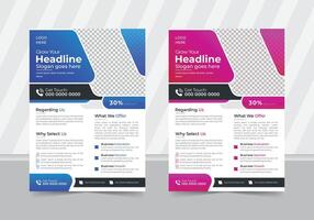 modern corporate unique business flyer design template vector