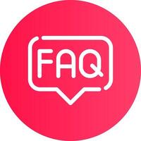 FAQ Creative Icon Design vector